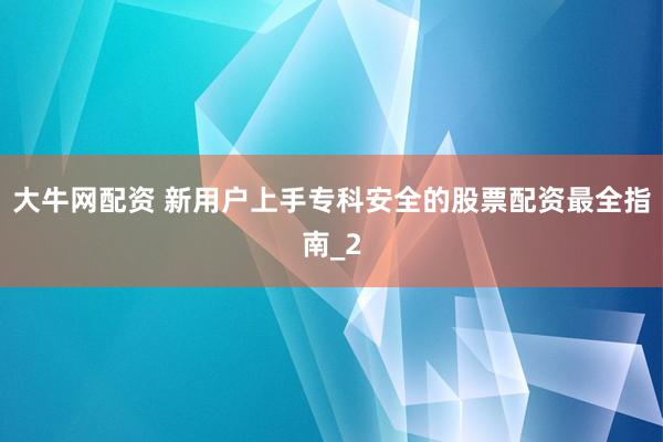 大牛网配资 新用户上手专科安全的股票配资最全指南_2