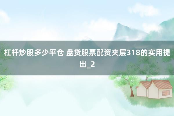 杠杆炒股多少平仓 盘货股票配资夹层318的实用提出_2